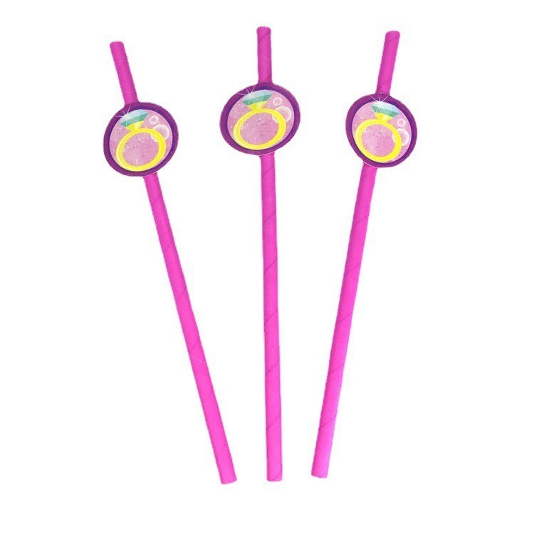 Hotsale Creative Disposable Straws for Juice Milk Beverage Multi Color Eco-Friendly