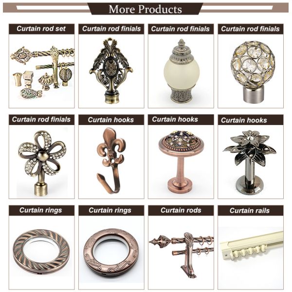 Spiral Metal Double Twisted Curtain Pole Set With Accessories