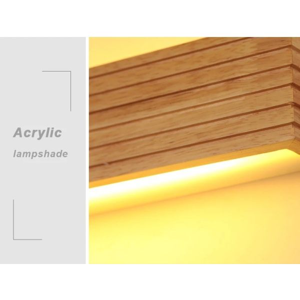 Bathroom Mirror Indoor Lighting Linear Solid Wood LED Wall Lamps (WH-VR-134)