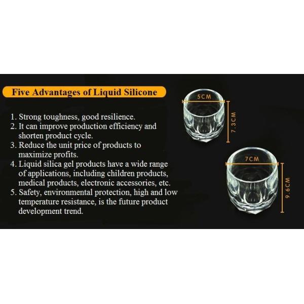 Household Food Safe Silicone Rubber Cup Transparent Non Toxic Tasteless Anti Fall