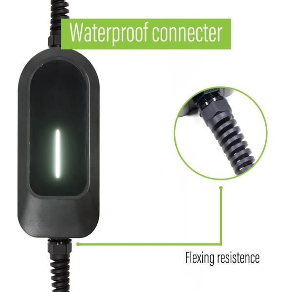 EVCOME Portable Electric Car Charger (220V 7KW MAX 32A Ajutable ) 5M Or Customized Cable With OEM ODM