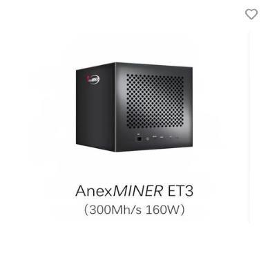 New Release! ! Anexminer ET3 Miner 300MH/S±5% 160W±5% 6GB ETH ETC Miner With PSU