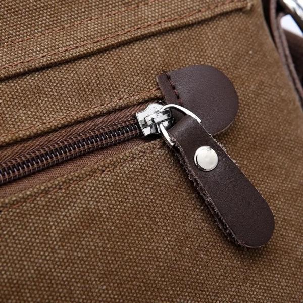 Custom Business Men's Crossbody Shoulder Washable Canvas Messenger Bag For Men