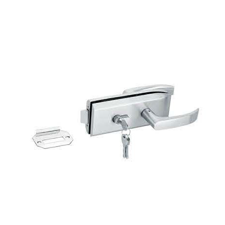 Glass door locks LC-039, stainless steel 304 plate, finishing satin or mirror