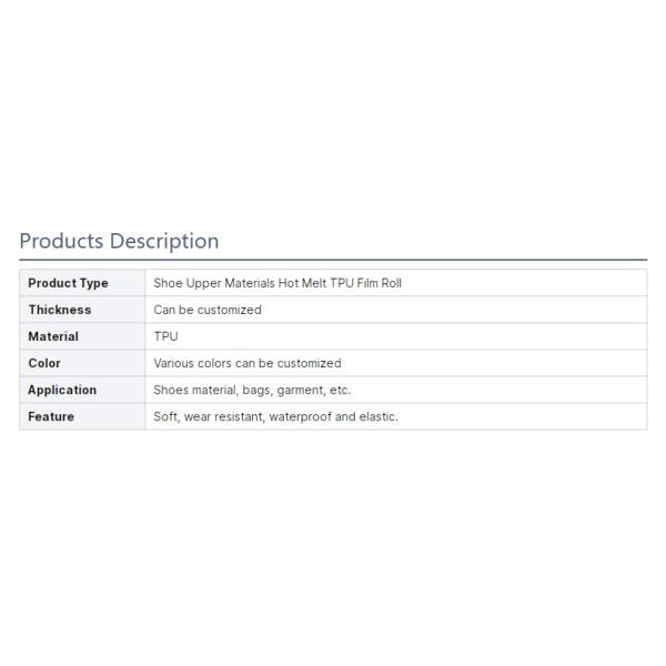 Китай tpu горячеплавленная клейкая пленка Производитель для обуви верхних материалов