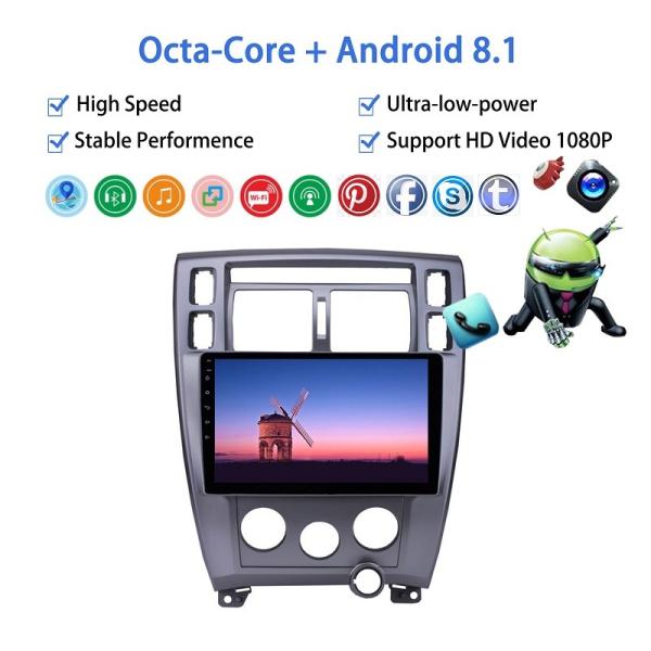 Android 8.1 Hyundai Touch Screen Radio GPS Navigation For 2006-2013 Hyundai Tucson