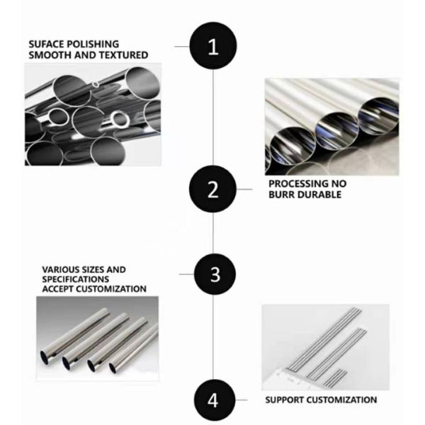 Pickling Bright Annealed Stainless Steel Tubes Dia 6mm To 820mm