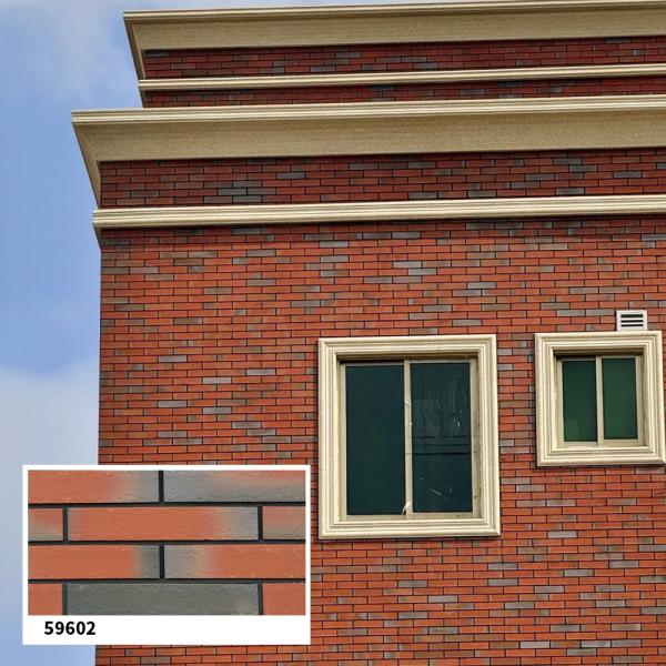 Modern Design Mixed Gradient Colors Thin Clay Brick Veneer Facade Building Exterior Wall Clinker Tile