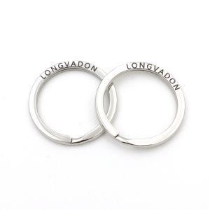 Custom Stainless Steel Key Ring Mirror Polished Metal Key Chain Ring Silver