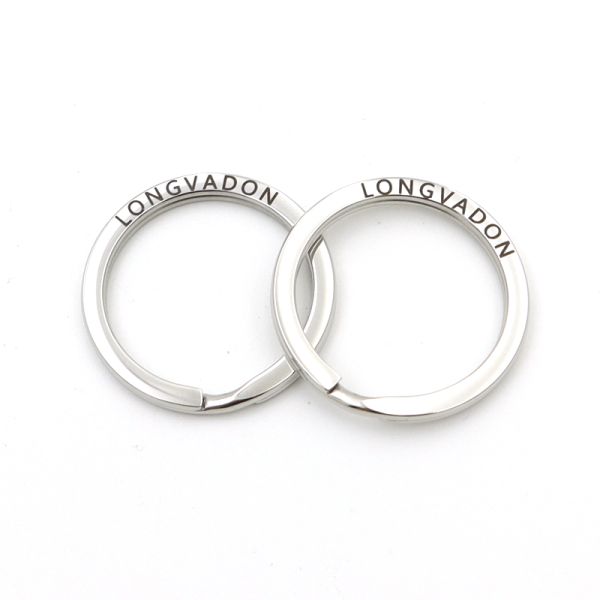 Custom Stainless Steel Key Ring Mirror Polished Metal Key Chain Ring Silver