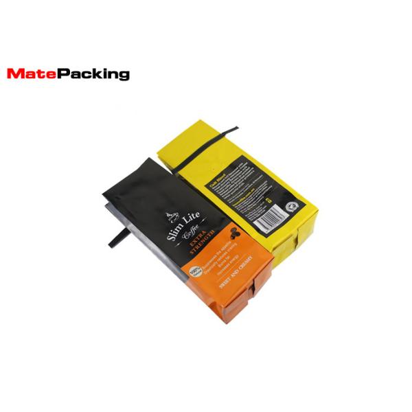250g Foil Gusseted Coffee Bags Heat Sealing Gravure Printing With Valve / Tin Tie
