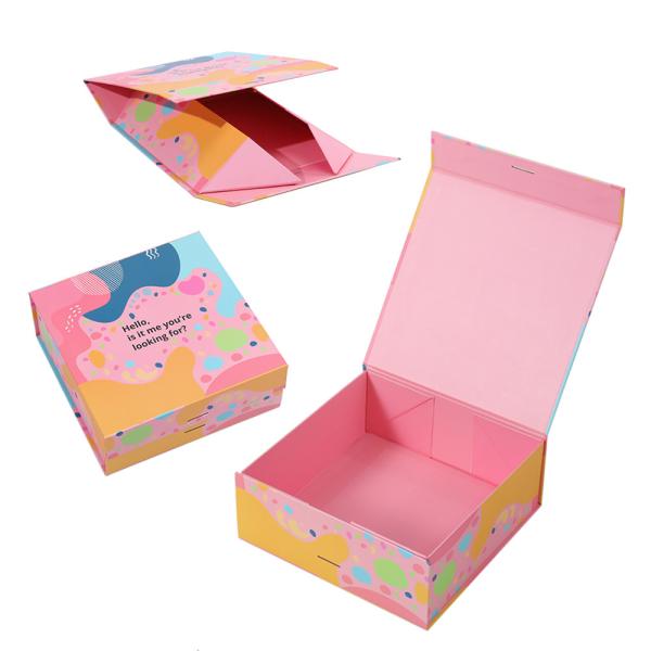 Industrial Shoes Clothing Colorful Luxury Folding Magnetic Closure Gift Packaging Box