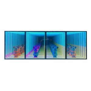 Dimensão personalizada Fashion Light Up 3D LED Infinity Mirror Display Case para