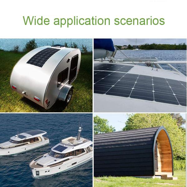 Lightweight 200 Watt Flexible Solar Panel ETFE Frameless CE FCC ROHS Certificated