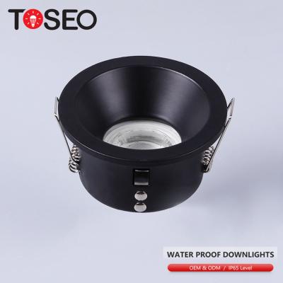 Luminária embutida de alumínio fundido à prova d'água IP65 de 7,5 cm para banheiro