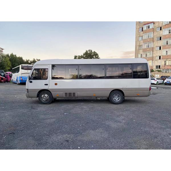 Good Condition 29 Seats Second Hand Coaster Bus with Front Mounted Diesel Engine