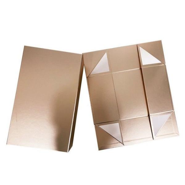 Boîte d'emballage en carton à demi-couverture pliable rigide boîte de carton d'expédition estampage à chaud
