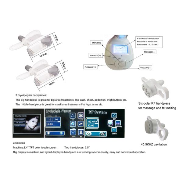 Home Fat Reduction Equipment  Supprted By Patent Anti  -  Cold Damage Technology