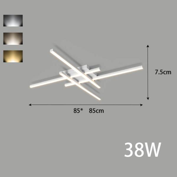White LED Ceiling Light for Living Room Aluminum Lamp Body Large Size Bedroom Light
