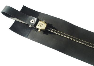 O zíper resistente de borracha do CR preto resistente aos ácidos para ternos de imersão/revestimento de vida parte