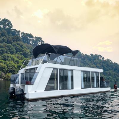 Une maison de plaisance avec un bateau flottant de 10 tonnes et un matériau en aluminium
