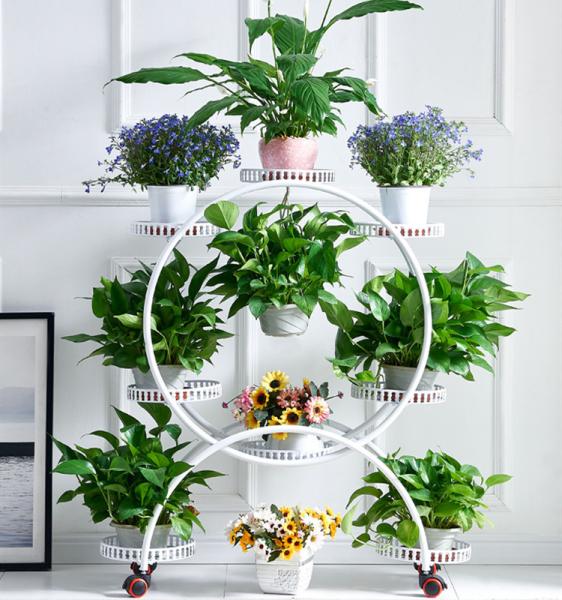 20kg Bearing 50x28x80cm Metal Flower Stand Smooth Finish