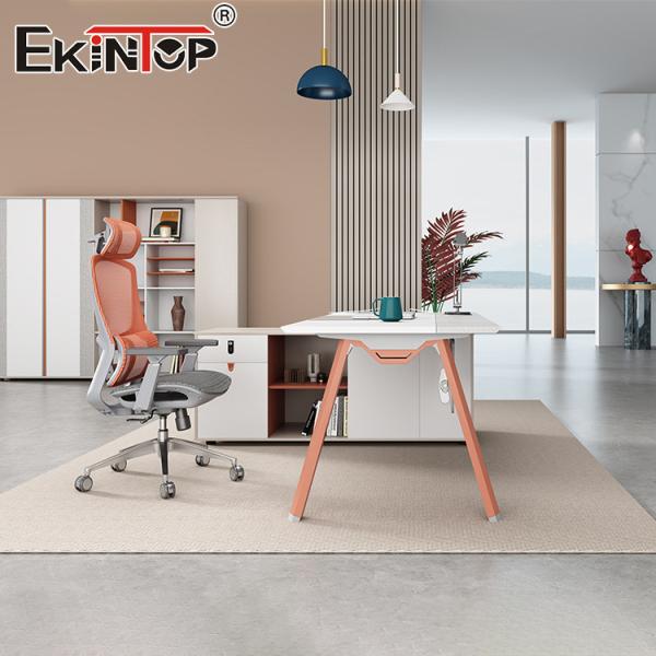 Современный стиль МДФ Материал L Форма Акация Деревянный стол Исполнительный офисный стол