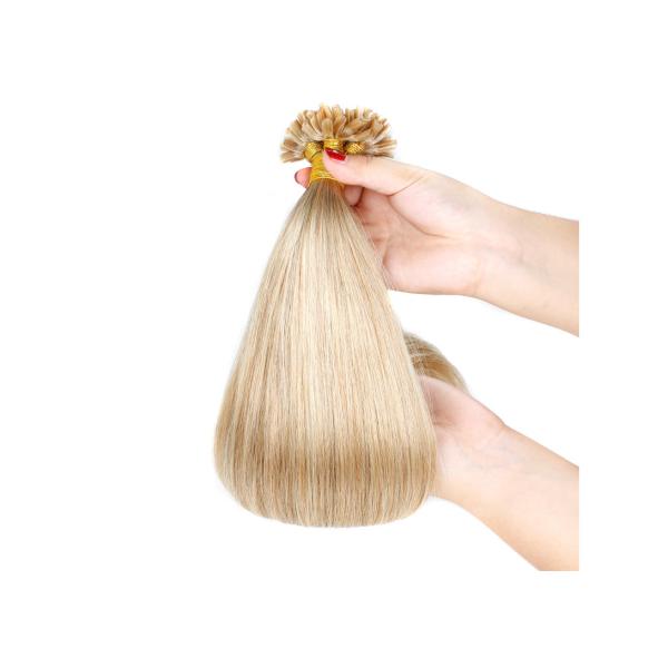 Расширения волос подсказки 100% реальные Пре скрепленные у без синтетических смешанных волос или животных волос