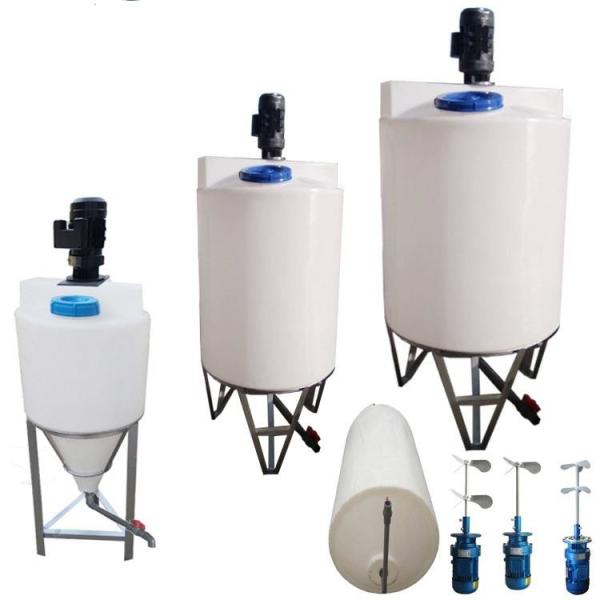 White Cone Bottom Plastic Mixing Tank With Agitator 1500L Poly Mixing Tanks