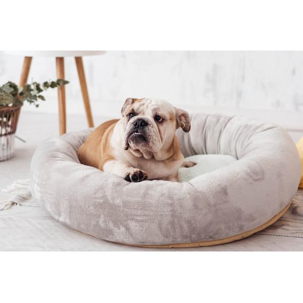 Calming Dog Bed 80cm 100cm Donut Cat Bed Covered Dog Bed Anxiety Dog Mattress Bed