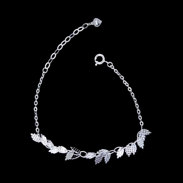 Encantos dos braceletes da joia da prata esterlina do bracelete 925 da prata da planície da forma do trevo