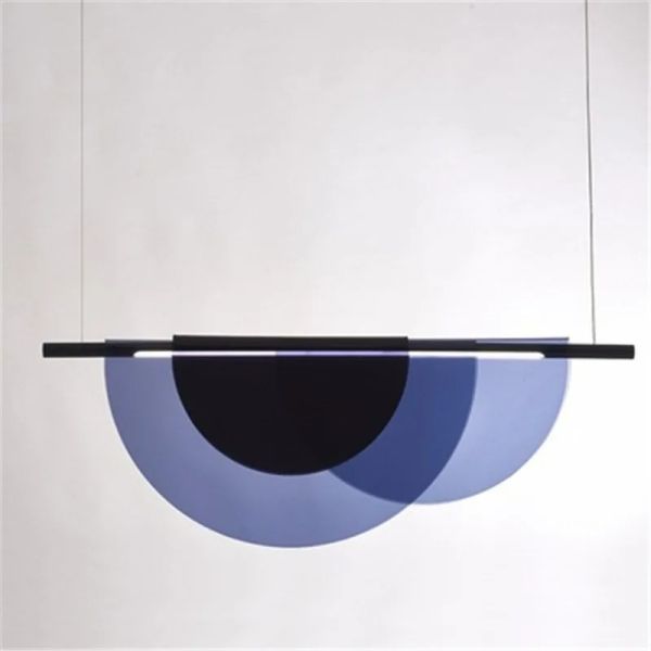 Nordic Blue Amber Acrylic Pendant Lights Living Room Makaron Hanging Lamp（WH-AP-680）