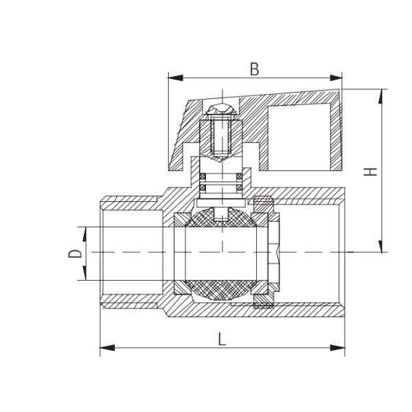 Chrome Plated FXM Brass Mini Ball Valve Female BS 2779