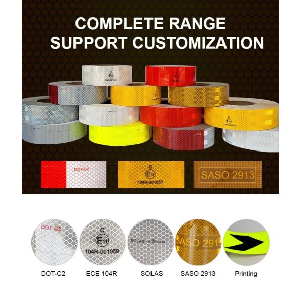 Emark E11 ECE High Visibility White Yellow Red Emergency Vehicle Reflective Tape
