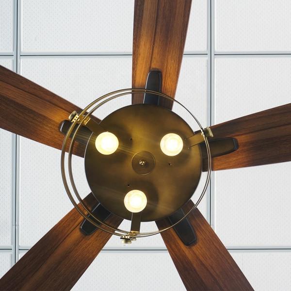 2022 Ventilador de teto clássico com controle remoto e atenuador de luz de suporte elegante NO