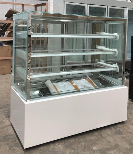 5ft Square Glass Pastry Cake Display Refrigerator