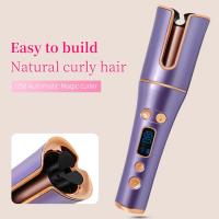 Fer à friser automatique sans fil anti-brûlure avec arrêt automatique PTC USB Hair Curler