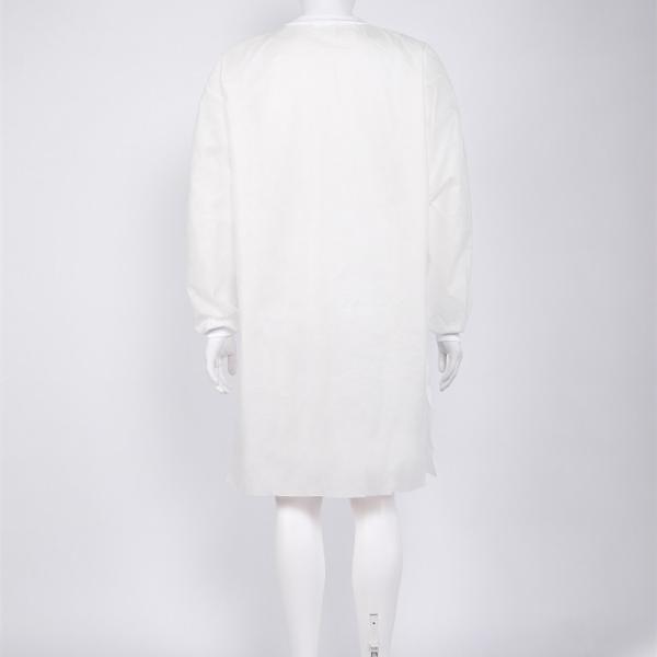 Manufacture supply Disposable SMS White Lab Coat Unisex for Hospital Laboratory Chemistry Size Color Accept Custom Design