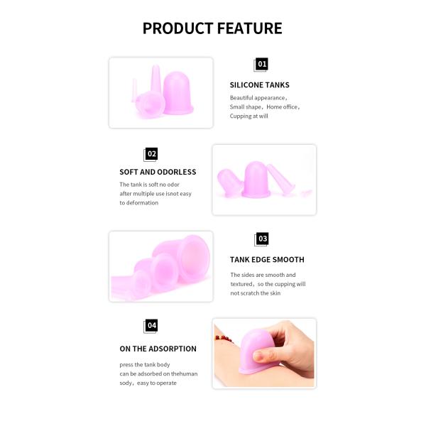 Anti Cellulite Vacuum Suction Silicone Cupping Therapy Set Factory Price