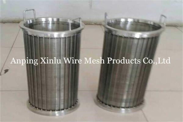 Reverse Rolled Rotary Drum Fine Screen Cylindrical FITO Wire Wedge Screen
