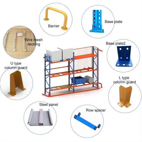 Teardrop Heavy Duty Steel Selective Pallet Racking System For Warehousing Solutions