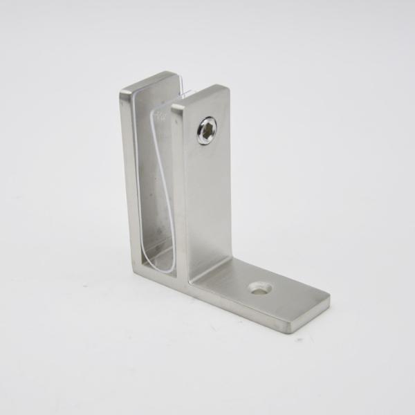 Stainless steel Glass clamps 90 degree RS2315 wall to glass, 70X25mm, thickness 5mm, SS304 satin, mirror, black