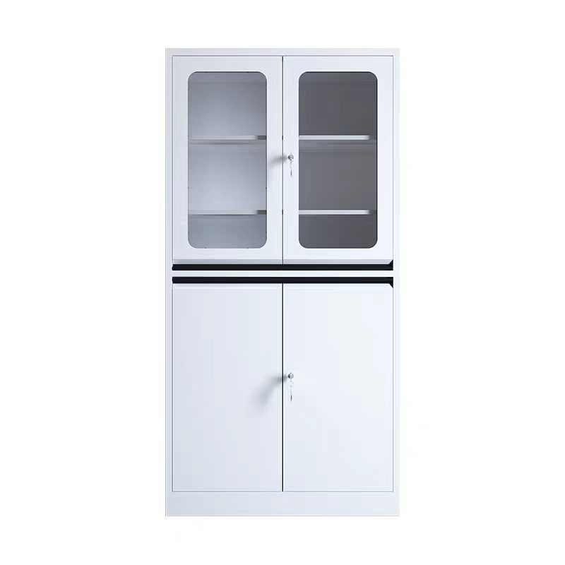 All Steel Medicine Storage Cabinet Heavy Duty Chemical Storage Cupboard With Glass Door