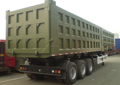 Hydraulic Tipper Dump Semi Trailer With Two Square Box For Different Cargo