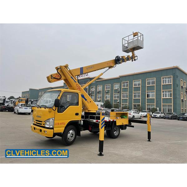 27m ISUZU Aerial Platform Truck Telescopic Boom Man Lift With  2-3 Folding Arms