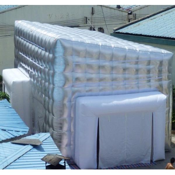 7m Silvery Cube Inflatable Tent for Exhibition and Advetisement