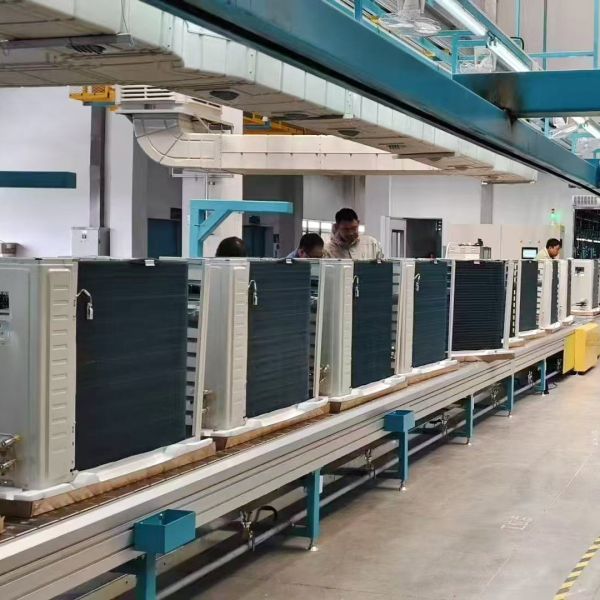 Ligne de convoyeur en acier au carbone galvanisé de bonne qualité et de conception personnalisée pour climatiseur