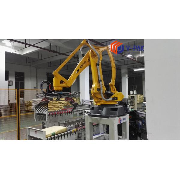Sacks Robotic Palletizing System , High Precision Bag Palletizer Machine