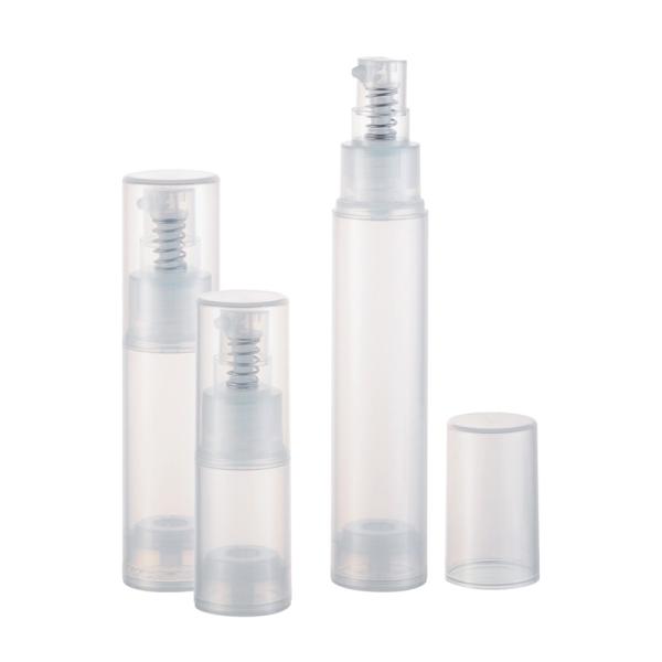 Material cosmético do PCR dos PP da garrafa da única bomba mal ventilada redonda da parede 15ml 30ml 40ml 50ml