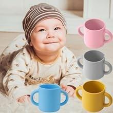 Chip Resistant Silicone Toddler Cups  8oz Training Open Cups For Toddlers 1-3